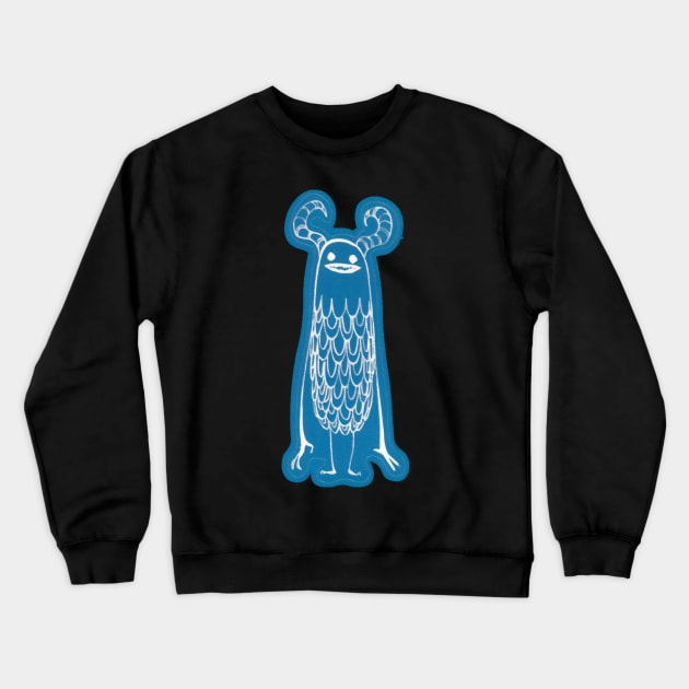 Concrete Genie Blue Monster Crewneck Sweatshirt by StebopDesigns